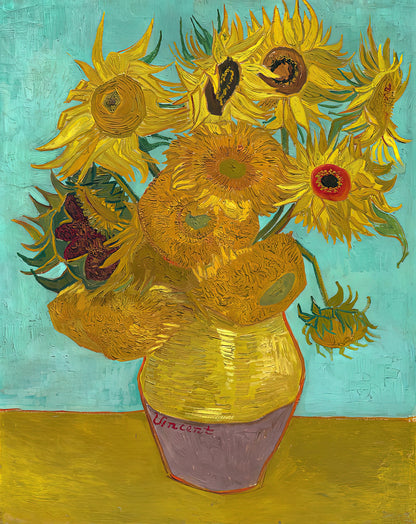 Sunflowers Painting Art Print | Van Gogh's Masterpiece | RedKalion