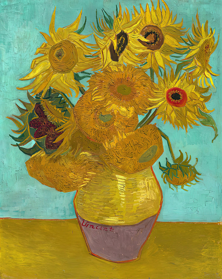 Sunflowers Painting Art Print | Van Gogh's Masterpiece | RedKalion