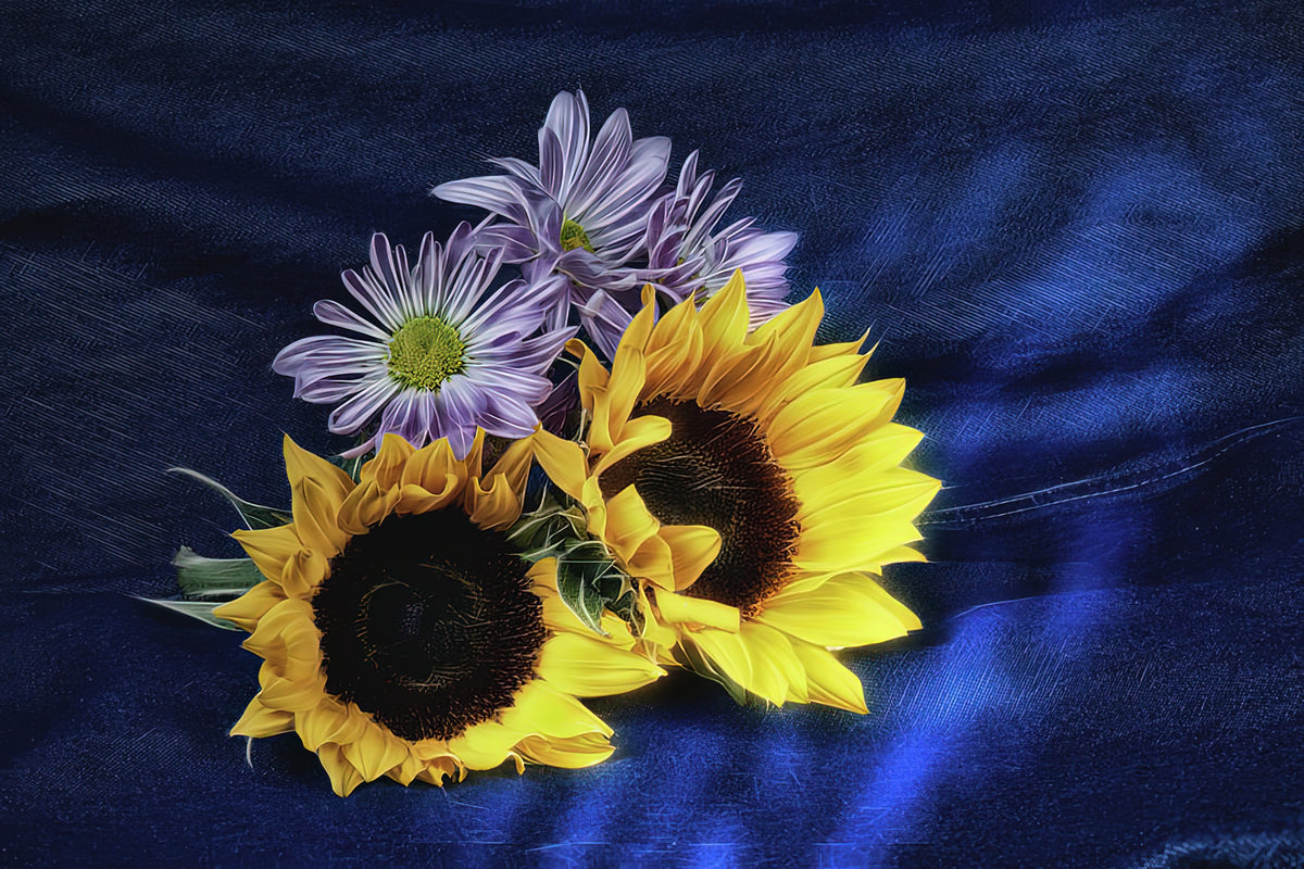 Sunflowers and Daisies Art Print | RedKalion