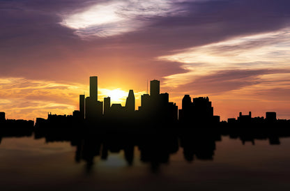 Sunset Houston Art Print | Premium Museum-Quality Fine Art Print | RedKalion