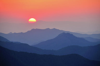 Sunset Over Mountains Art Print | Museum-Quality Fine Art Print | RedKalion