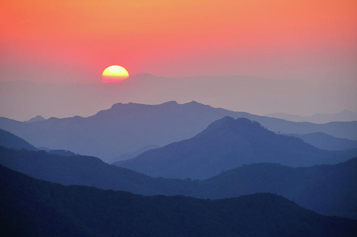 Sunset Over Mountains Art Print | Museum-Quality Fine Art Print | RedKalion