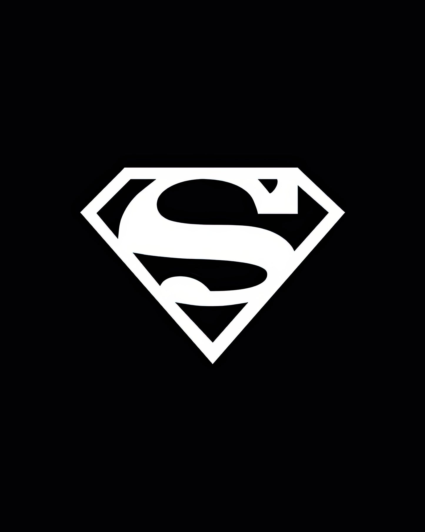 Superman Logo Black and White Art Print | RedKalion