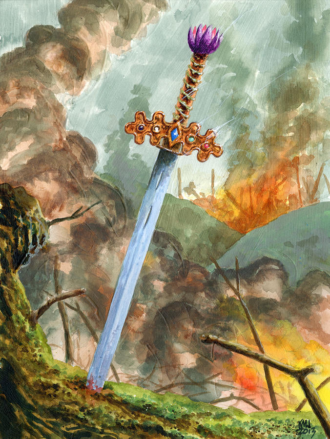 Sword of Magic Art Print | Museum-Quality Fine Art Print | RedKalion
