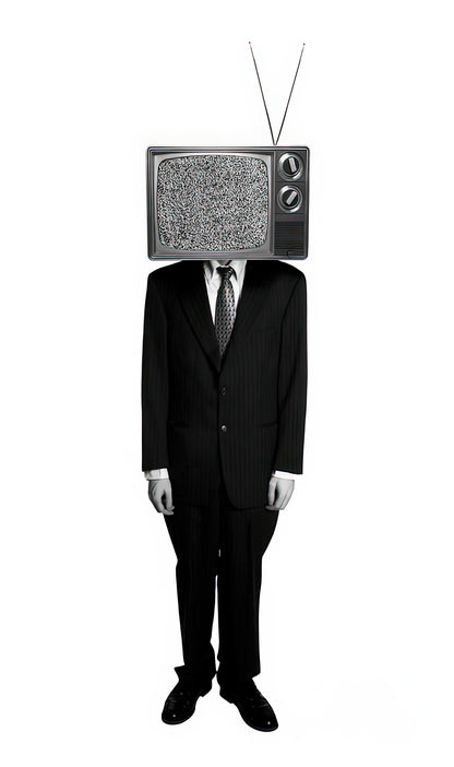 TV Head Art Print | Surrealist Fine Art Print | RedKalion