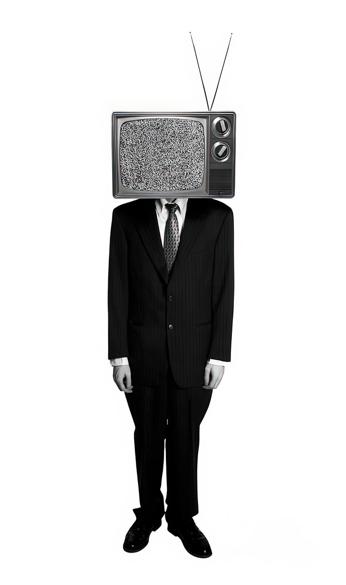 TV Head Art Print | Surrealist Fine Art Print | RedKalion