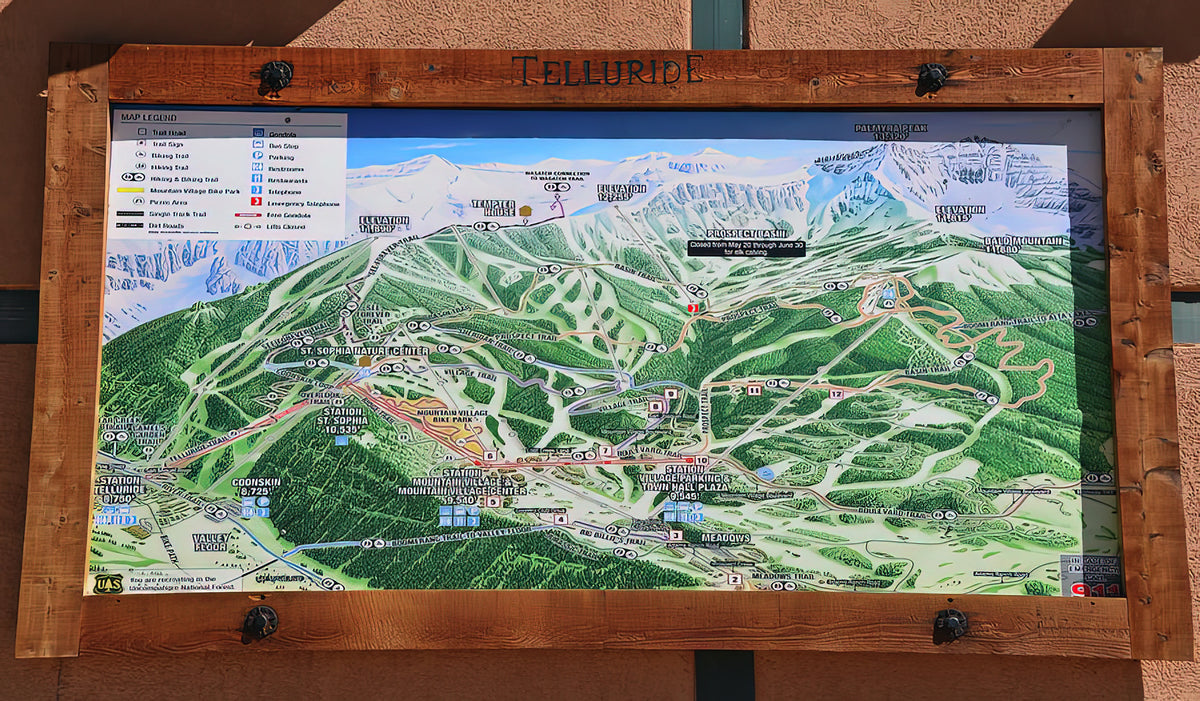 Telluride Ski Trail Map Art Print | Premium Wall Decor | RedKalion