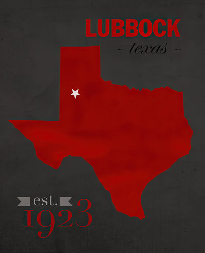 Texas Tech University Located in Lubbock: Art Print | RedKalion