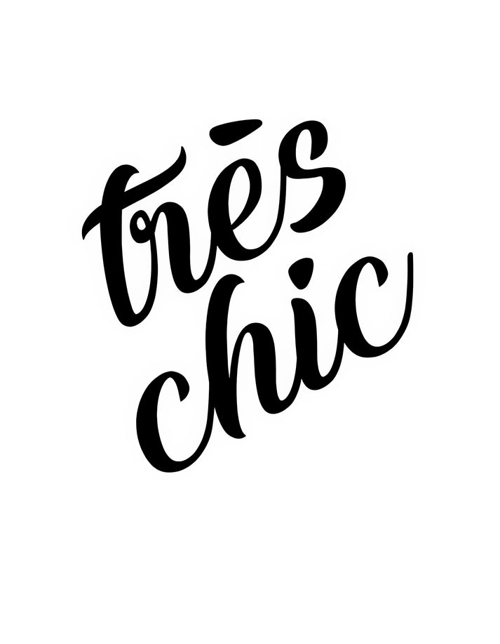 Tres Chic Art Print | Bold Minimalist Typography | RedKalion