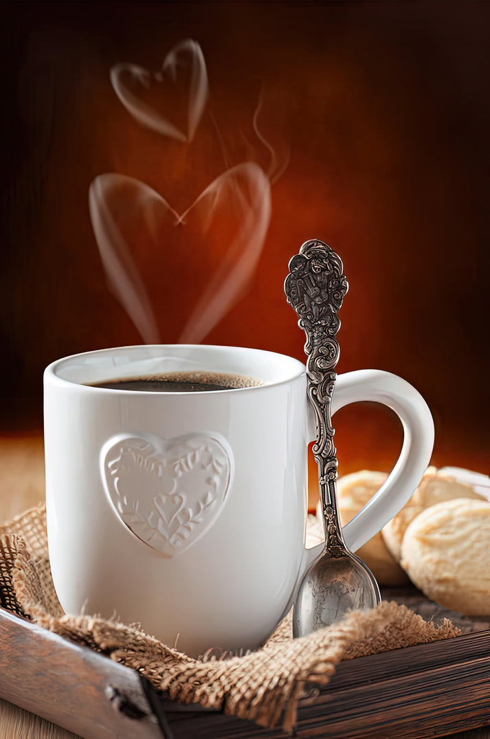 Valentine's Day Coffee Art Print | RedKalion