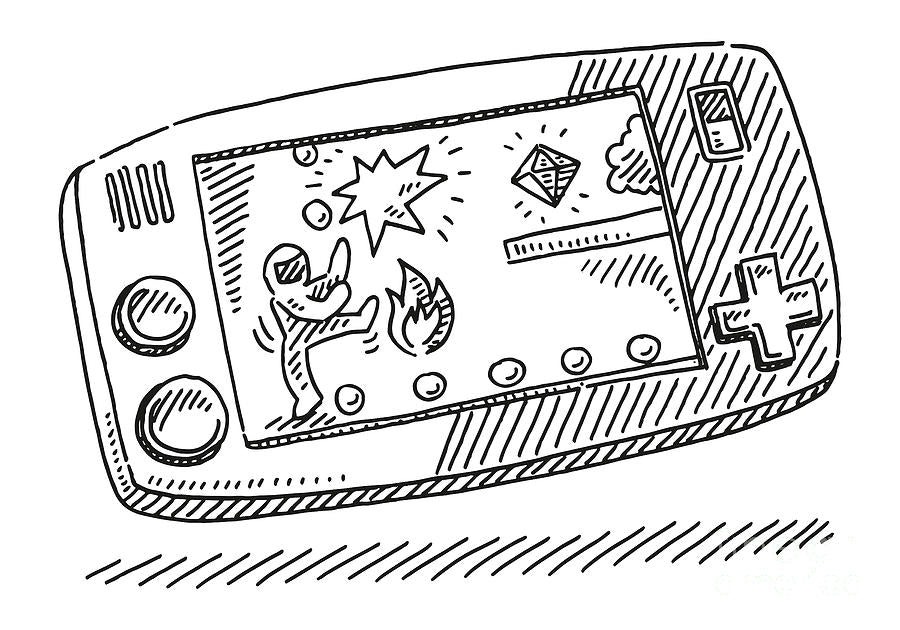 Video Game Drawing Art Print | Museum-Quality Fine Art Print | RedKalion