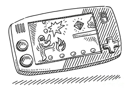 Video Game Drawing Art Print | Museum-Quality Fine Art Print | RedKalion
