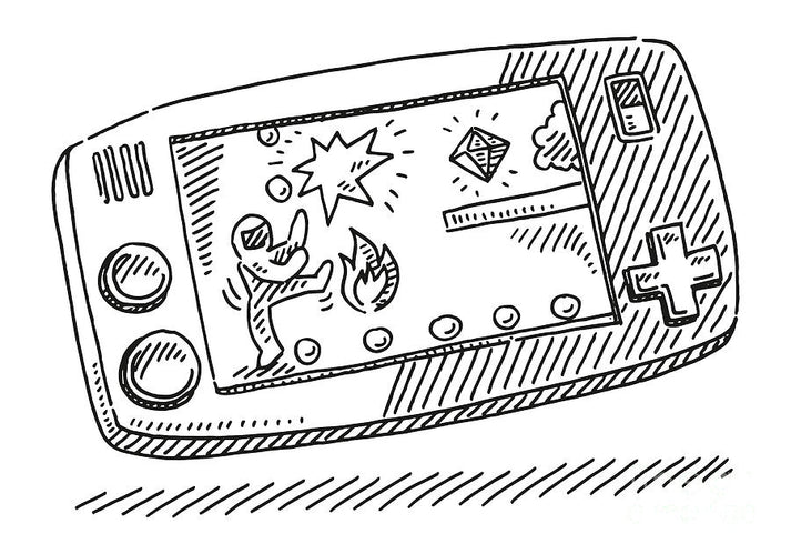 Video Game Drawing Art Print | Museum-Quality Fine Art Print | RedKalion