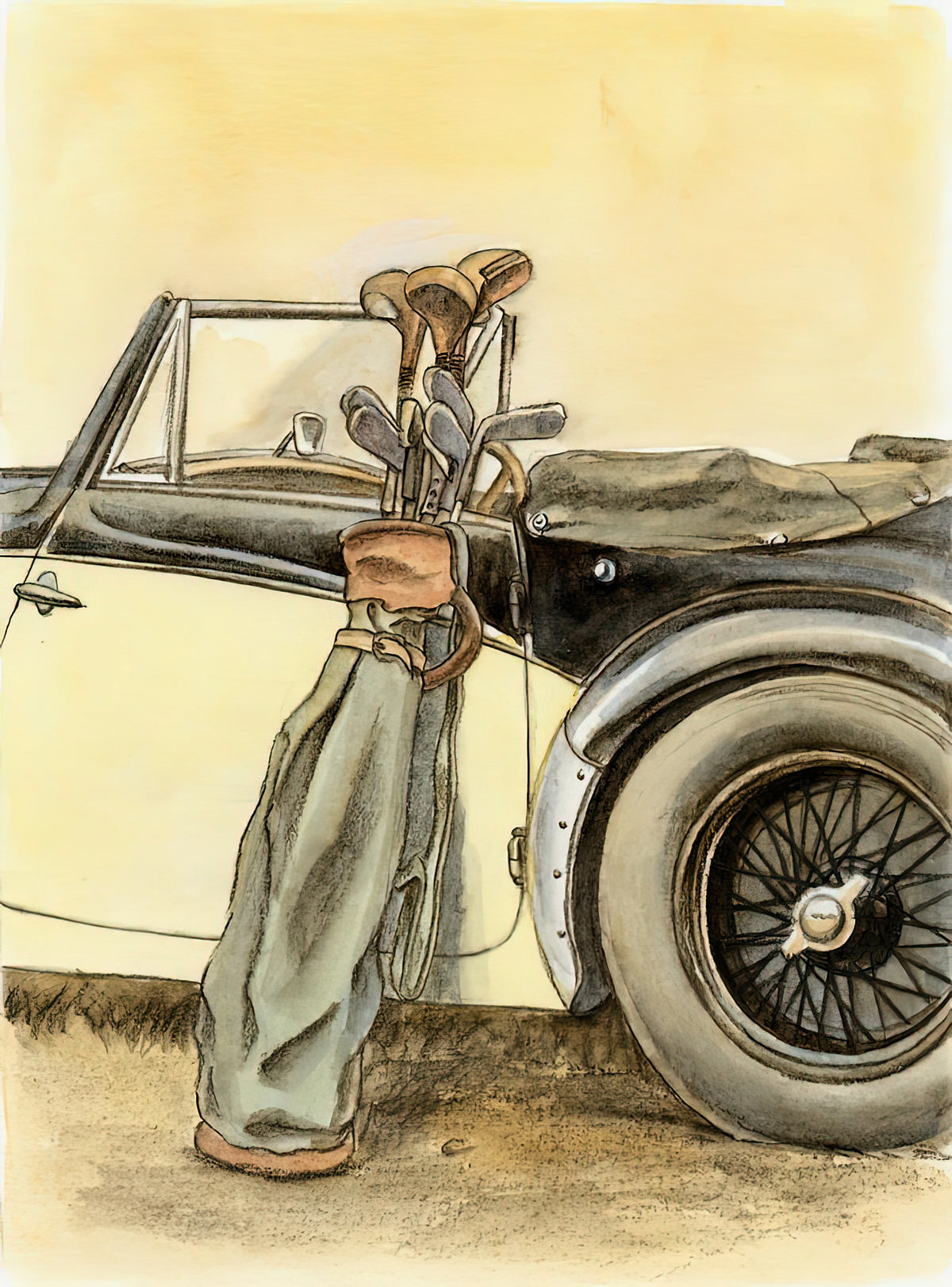 Vintage Golf Art Print | Premium Fine Art Print | RedKalion