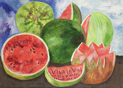Viva la Vida Watermelons Art Print by Frida Kahlo | RedKalion