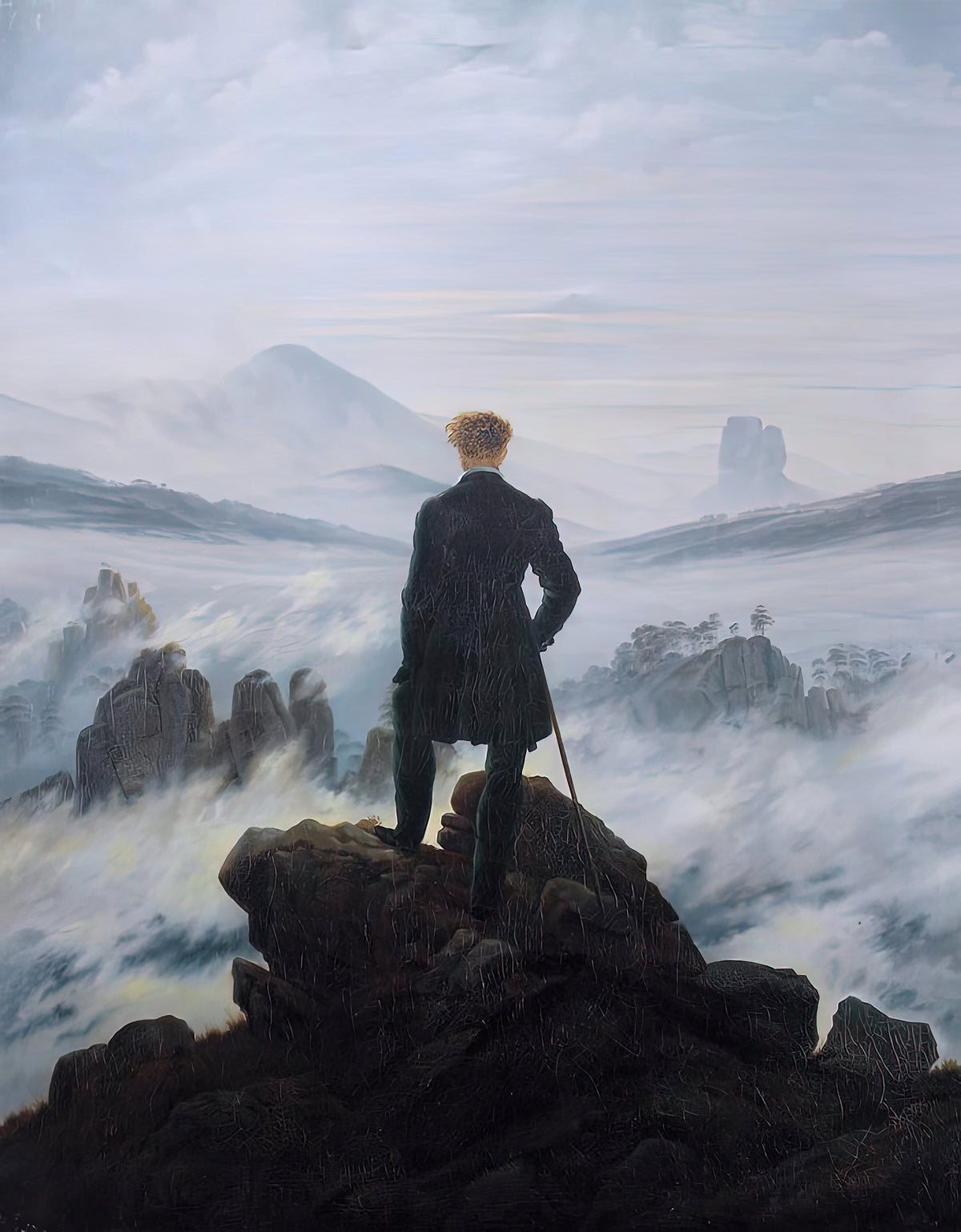 Wanderer Above The Sea Of Fog Art Print | RedKalion
