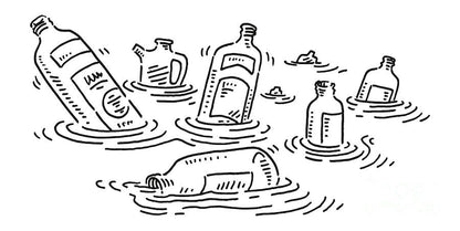 Water Pollution to Draw: Plastic Bottles Art Print | RedKalion