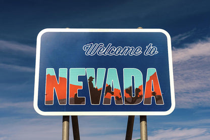 Welcome to Nevada Sign Art Print | Premium Fine Art Print | RedKalion