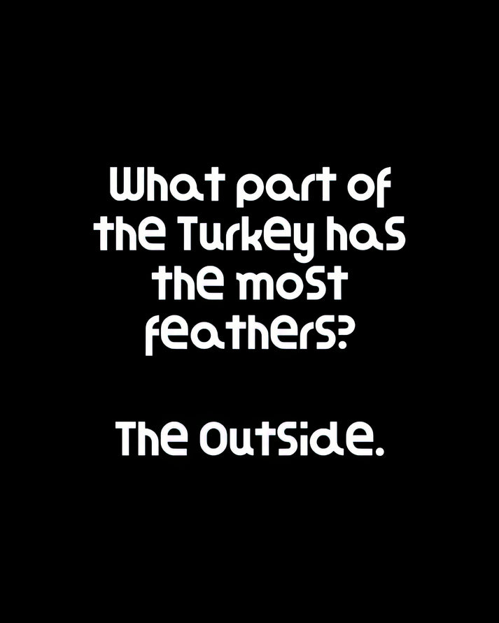 What Side of a Turkey Has the Most Feathers Riddle Art Print | RedKalion