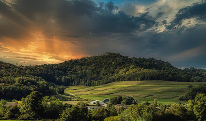 Wisconsin Hills Art Print | Rolling Hills of Rural Wisconsin at Sunset | RedKalion