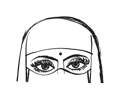 Woman with Bindi Art Print | Museum-Quality Fine Art Print | RedKalion