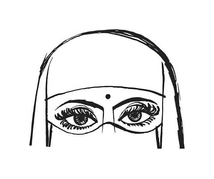 Woman with Bindi Art Print | Museum-Quality Fine Art Print | RedKalion