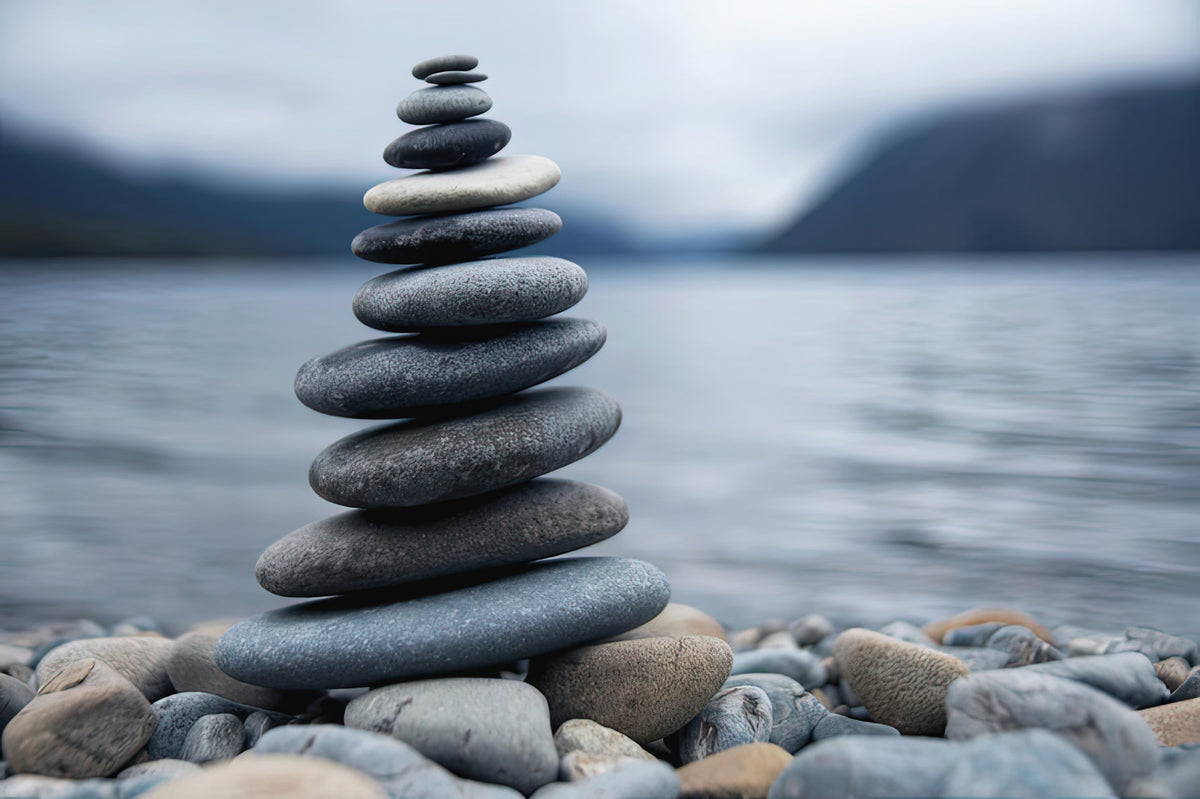 Zen Rocks Fine Art Print | Museum-Quality Reproduction | RedKalion
