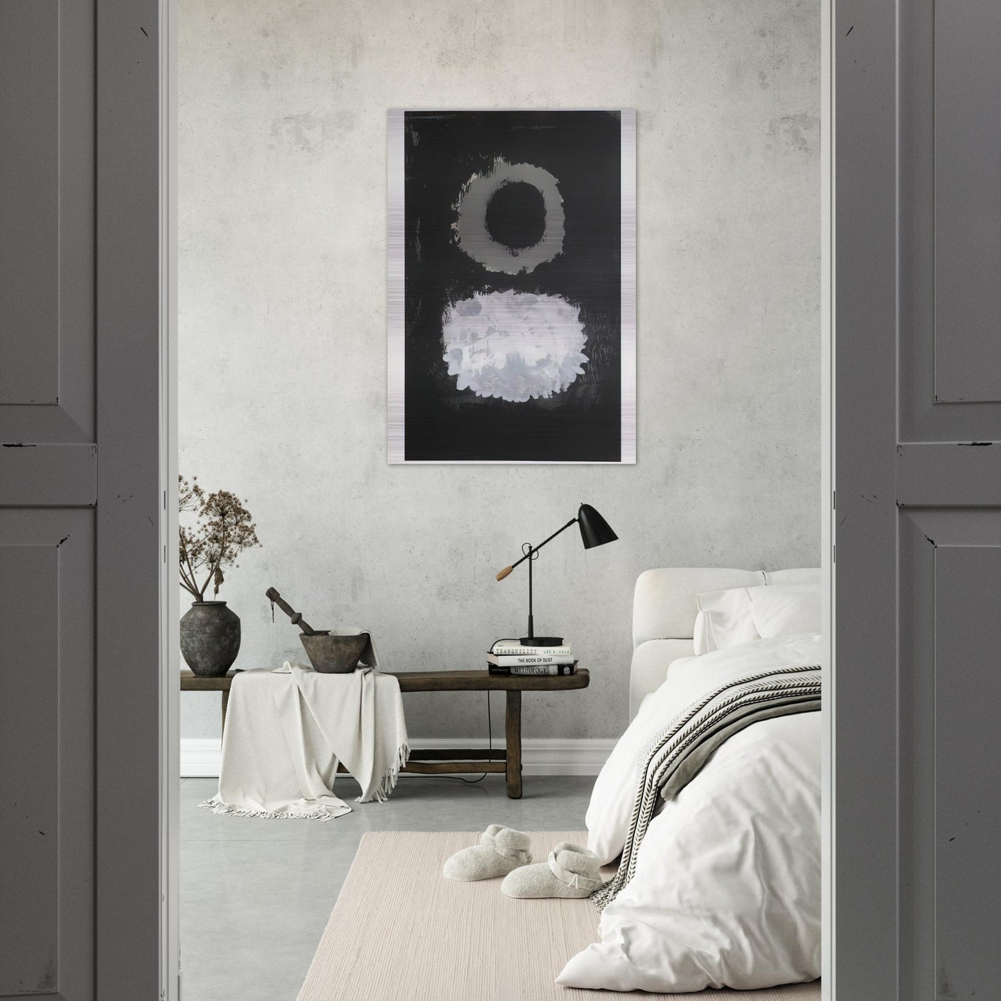 Black Field - 1972 - Adolph Gottlieb Brushed Aluminum Print - 70x100 cm / 28x40 inches | Adolph Gottlieb Aluminum Print | Adolph Gottlieb Prints