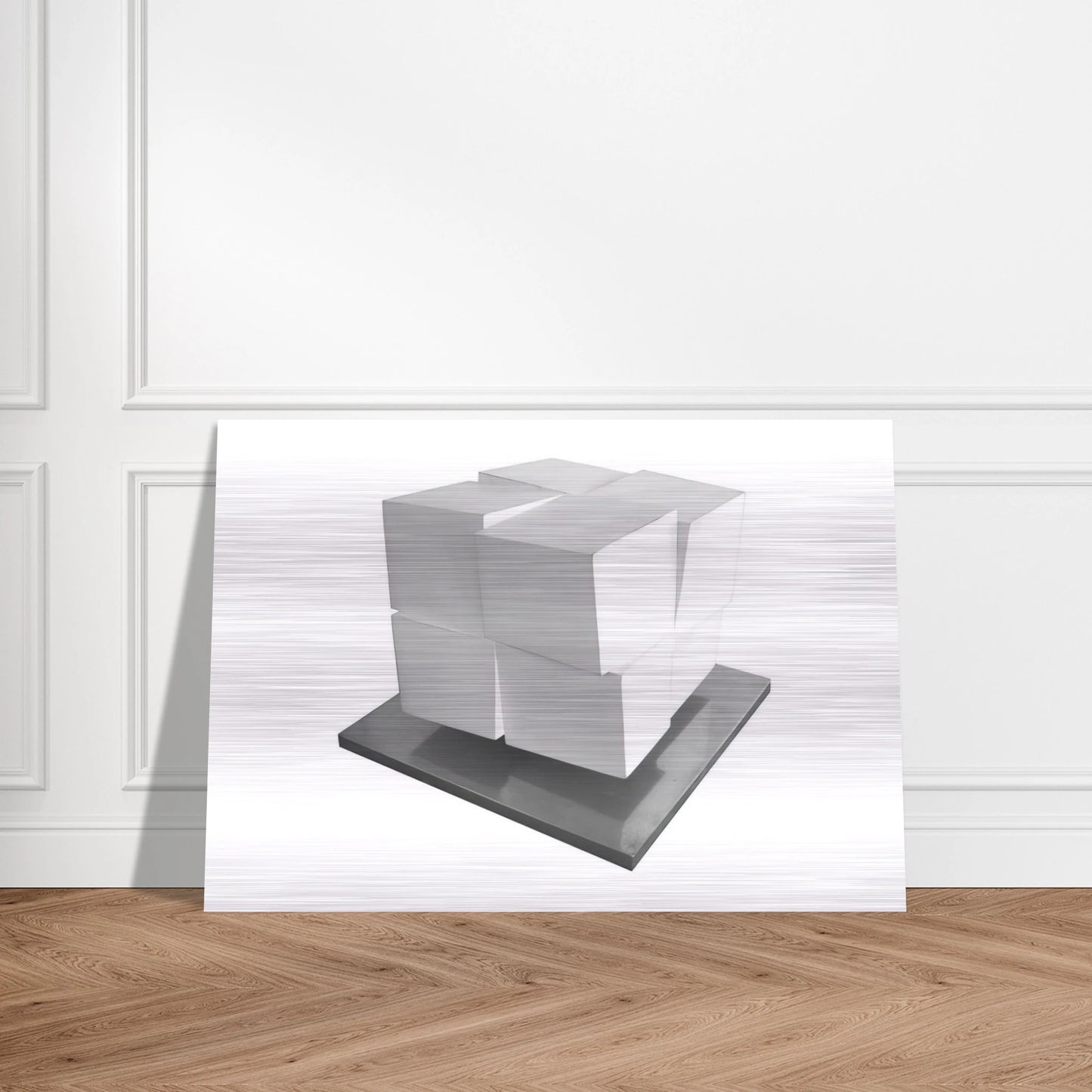 Split Cube - 1962 - Jeremy Moon Brushed Aluminum Print - 70x100 cm / 28x40 inches | Jeremy Moon Aluminum Print | Jeremy Moon Prints