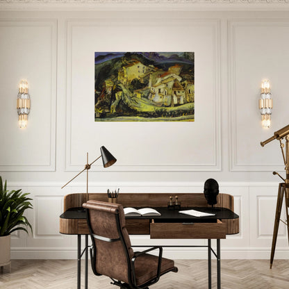 HOUSES OF CAGNES - Chaim Soutine Brushed Aluminum Print - 70x100 cm / 28x40 inches | Chaim Soutine Aluminum Print | Chaim Soutine Prints