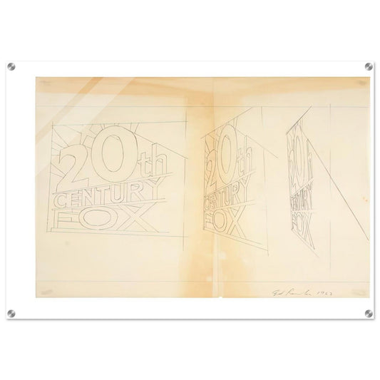 TRADEMARK STUDY 2 1962 - Edward Ruscha Acrylic Print - 70x100 cm / 28x40″ inches