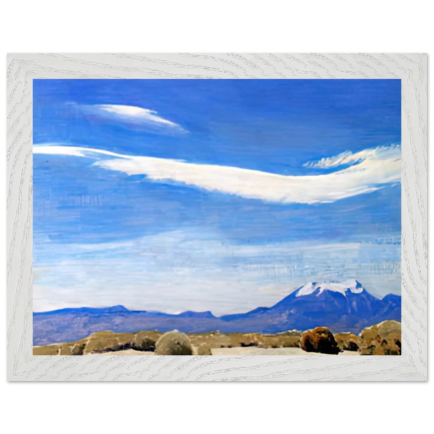 Maynard Dixon - THE CLOUD COACHELLA VALLEY CALIFORNIA 1940 Wall art - 27x35 cm / 11x14 inches - Premium Wooden Framed Poster With Fine Art Paper-canvas - White frame