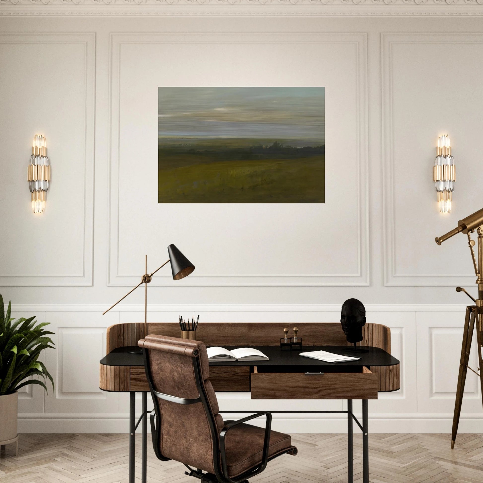 San Leandro Bay - Tonalism - Xavier Martinez Brushed Aluminum Print - 70x100 cm / 28x40 inches | Xavier Martinez Aluminum Print | Xavier Martinez Prints