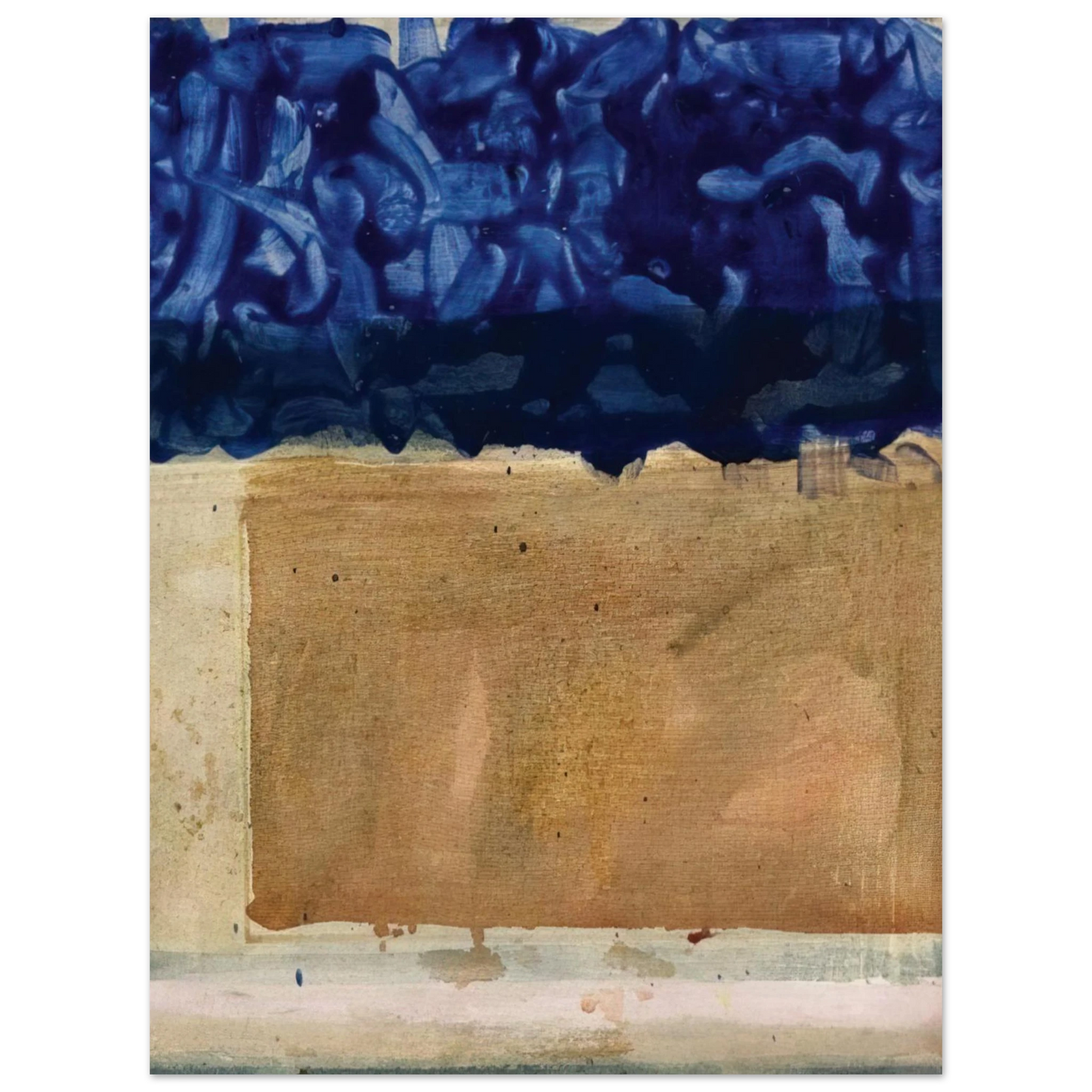 Helen Frankenthaler - Shoreline - 1952 Wall art - 30x40 cm / 12x16 inches - Premium Wooden Framed Poster With Fine Art Paper-canvas - White frame