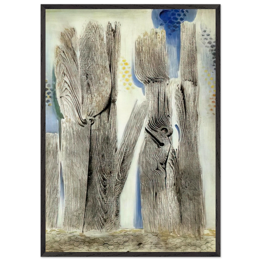 The Blue Forest - Max Ernst 70x100 cm / 28x40 inches Framed Art Print – Black Wooden Frame