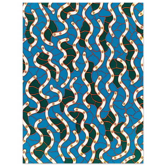 Yayoi Kusama - WAVES ON THE HUDSON RIVER 1988 Fine Art Poster