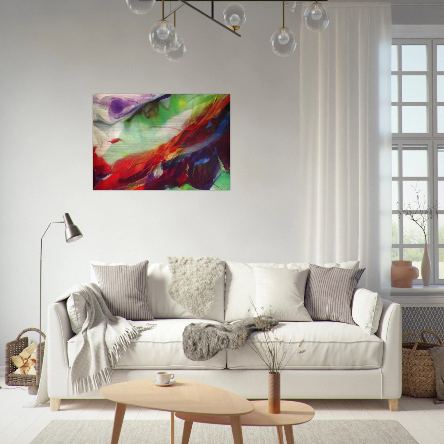 Phenomena Sun over the Hour Glass - Paul Jenkins Brushed Aluminum Print - 70x100 cm / 28x40 inches | Paul Jenkins Aluminum Print | Paul Jenkins Prints
