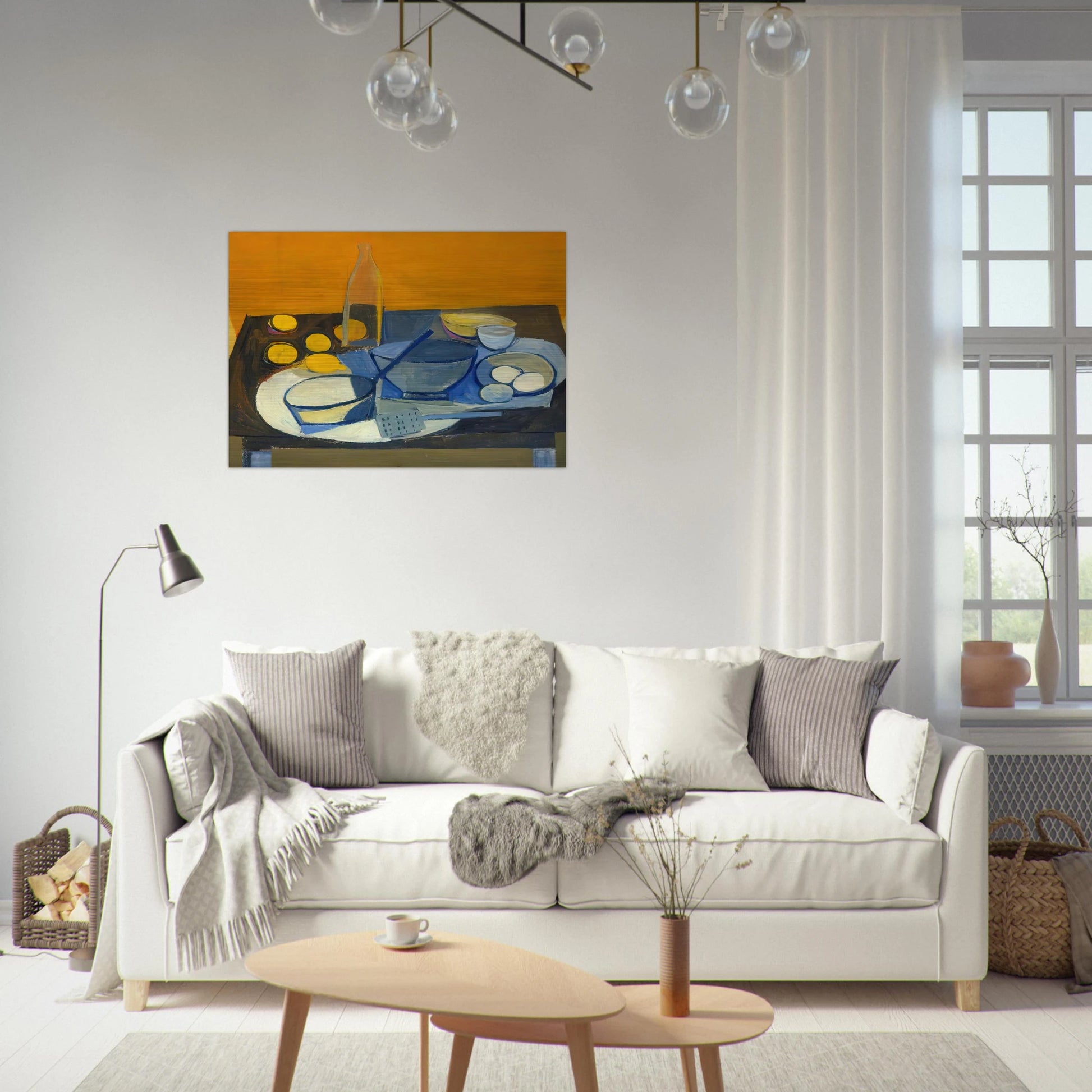 Kitchen Still Life - 1948 - William Scott Brushed Aluminum Print - 70x100 cm / 28x40 inches | William Scott Aluminum Print | William Scott Prints