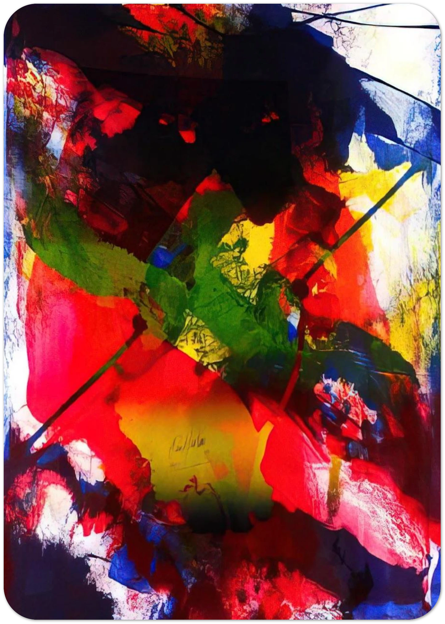 Amadeus - Abstract Expressionism, Lyrical Abstraction By Paul Jenkins Pack of 10 Post Cards | Paul Jenkins Post Cards | A6 (10.5 x 14.8 cm) - 4.1 x 5.8 inches