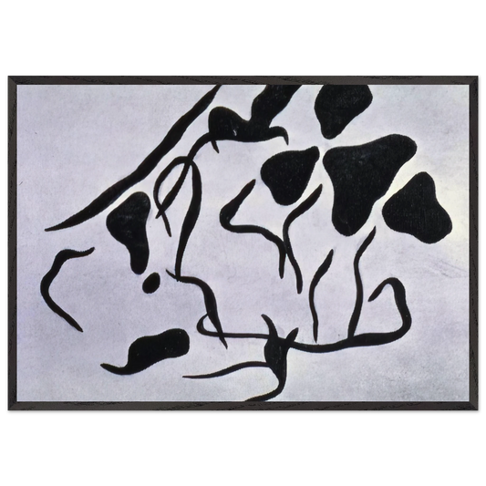 Automatic Drawing - Jean Arp 70x100 cm / 28x40 inches Framed Art Print – Black Wooden Frame