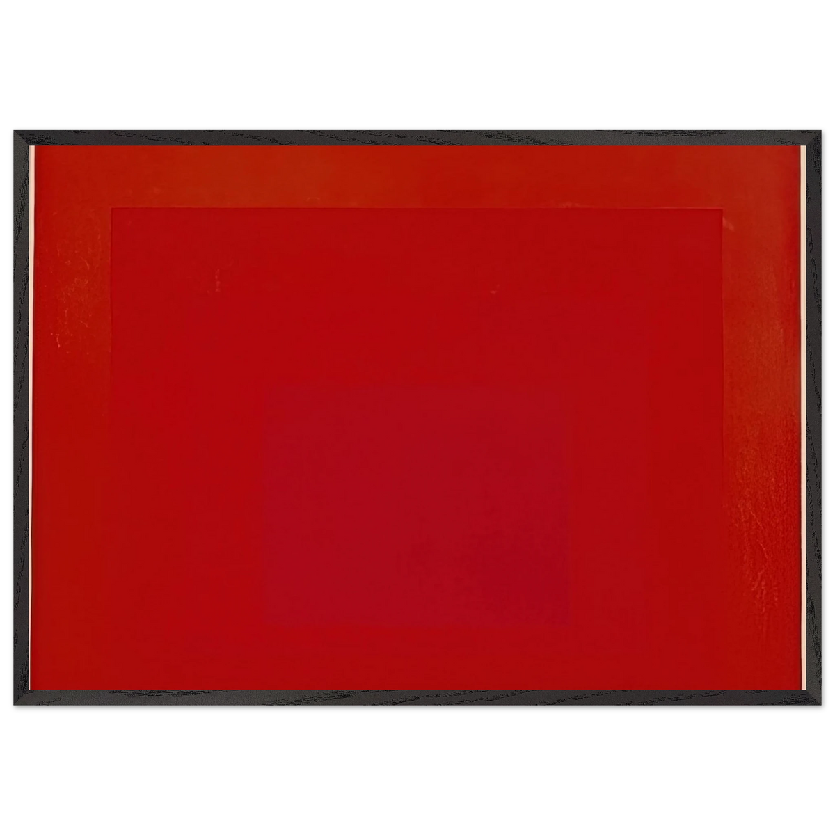 HOMAGE TO THE SQUARE BROAD CALL 1967 - Josef Albers 70x100 cm / 28x40 inches Framed Art Print – Black Wooden Frame
