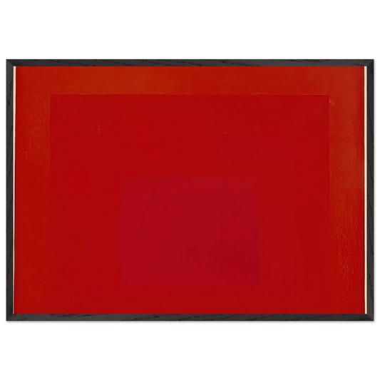 HOMAGE TO THE SQUARE BROAD CALL 1967 - Josef Albers 70x100 cm / 28x40 inches Framed Art Print – Black Wooden Frame