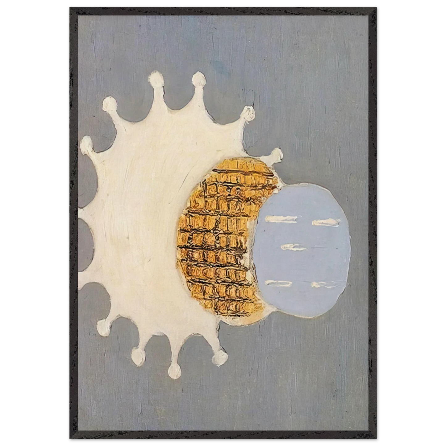 Untitled - 1967 N6 - Forrest Bess 70x100 cm / 28x40 inches Framed Art Print – Black Wooden Frame