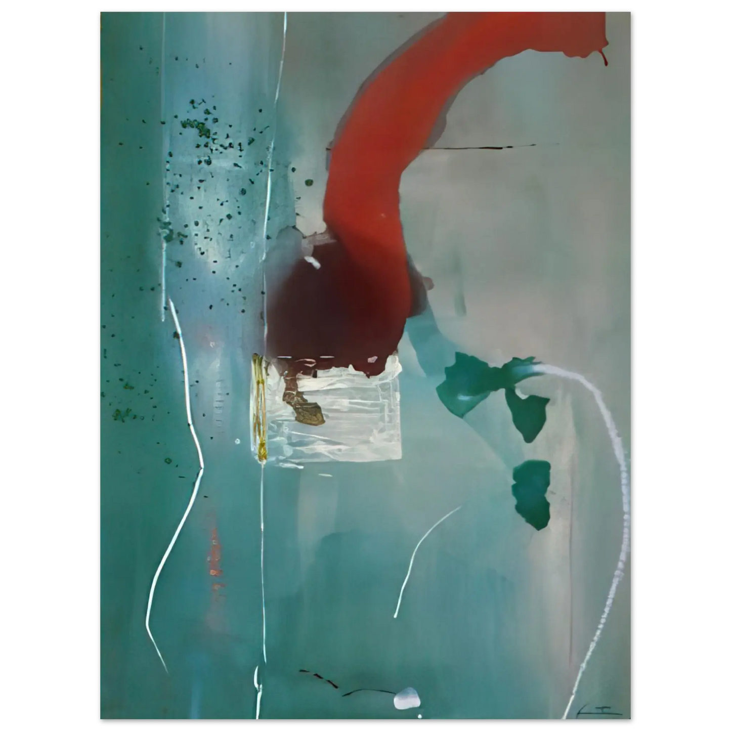 Helen Frankenthaler - Square One - 1985 Wall art - 70x100 cm / 28x40 Inches - Fine Art Poster - -