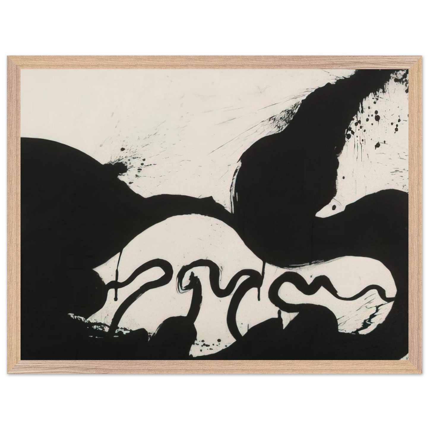 Helen Frankenthaler - Untitled - 1973 Wall art - 70x100 cm / 28x40 inches - Premium Wooden Framed Poster With Fine Art Paper-canvas - Black frame