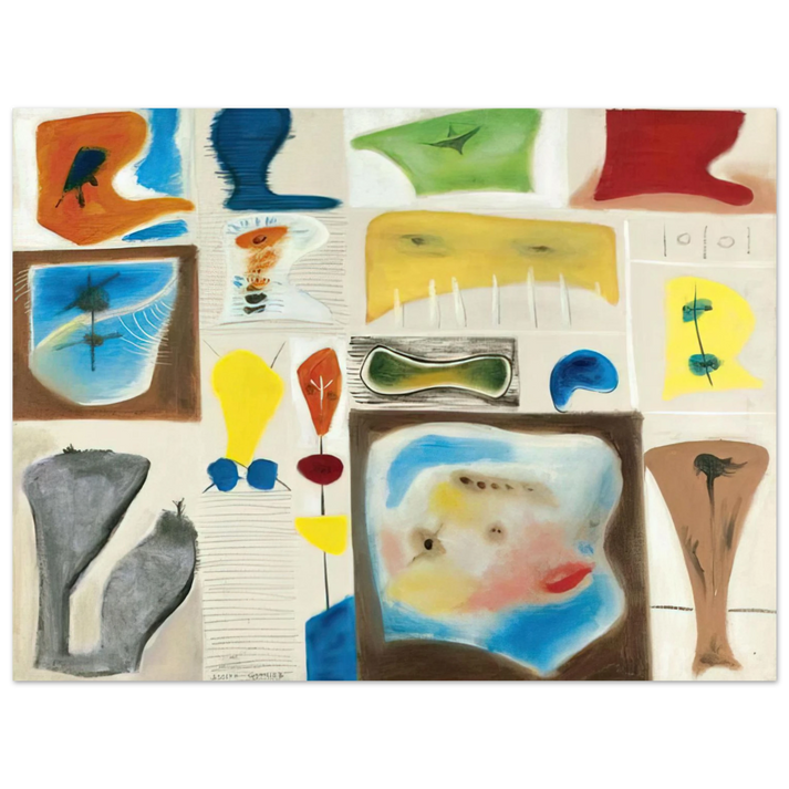 Adolph Gottlieb - A palette of imagery - 1944  75x100 cm / 30x40inches Fine Art Poster
