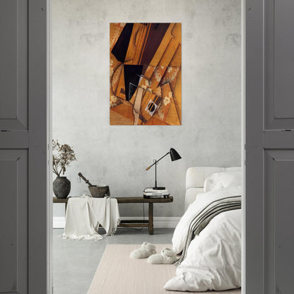 GUITAR AND GLASS 1914 - Juan Gris Brushed Aluminum Print - 70x100 cm / 28x40 inches | Juan Gris Aluminum Print | Juan Gris Prints