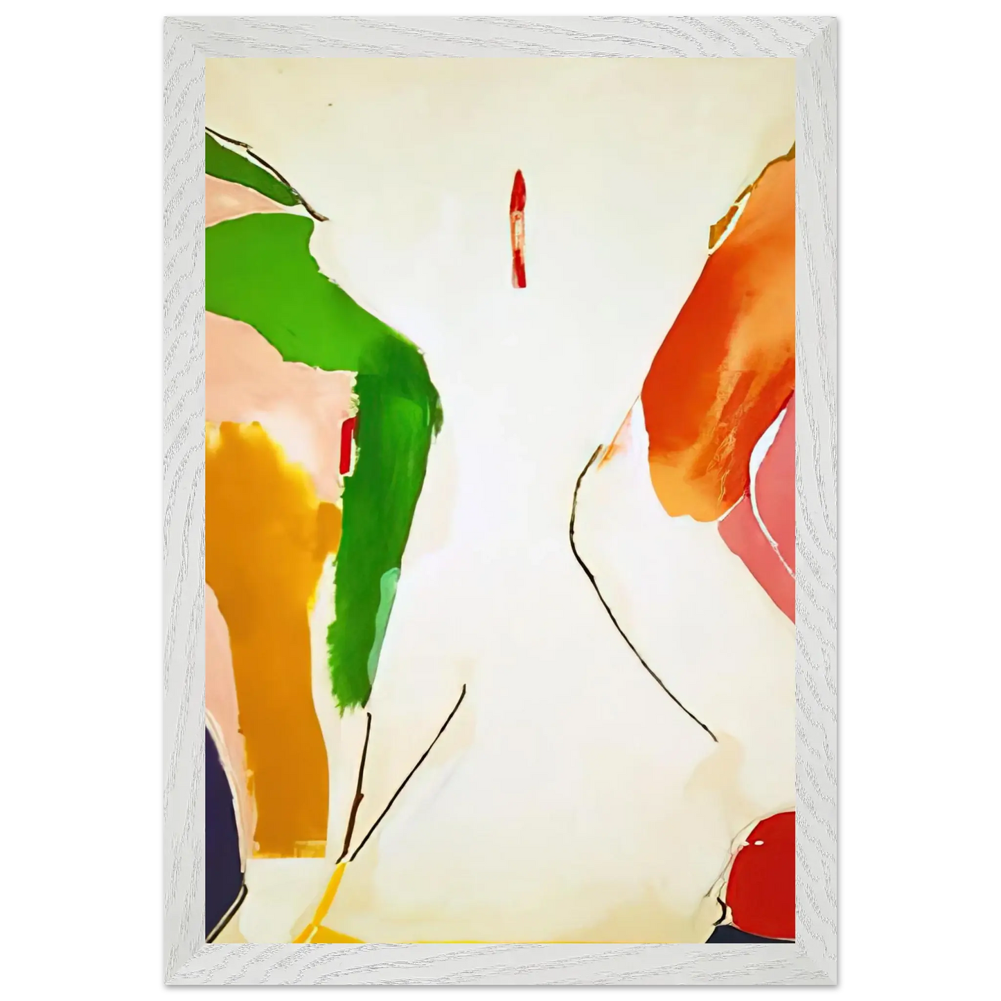 Helen Frankenthaler - Living Edge - 1973 Wall art - 30x45 cm / 12x18 Inches - Premium Wooden Framed Poster With Fine Art Paper - Black frame