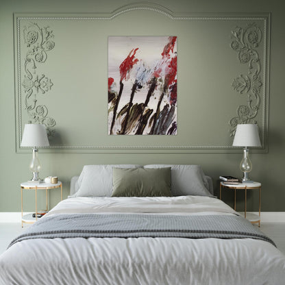 Nicola's Irises - Cy Twombly Brushed Aluminum Print - 70x100 cm / 28x40 inches | Cy Twombly Aluminum Print | Cy Twombly Prints