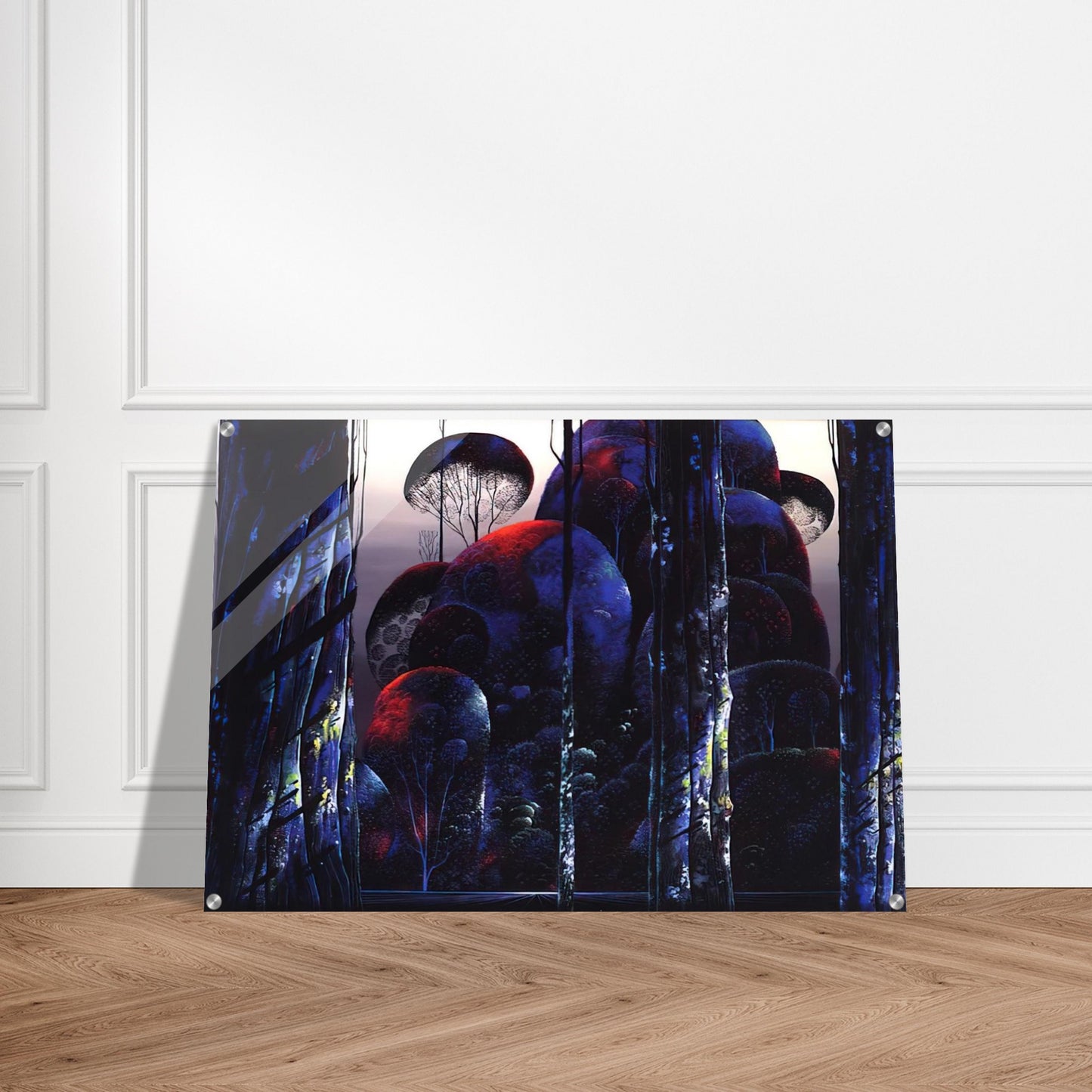 Trees Draped in Autumn - Eyvind Earle Acrylic Print - 70x100 cm / 28x40″ inches